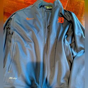 Nike Detroit tigers size xl dry fit zip up navy blue parka
